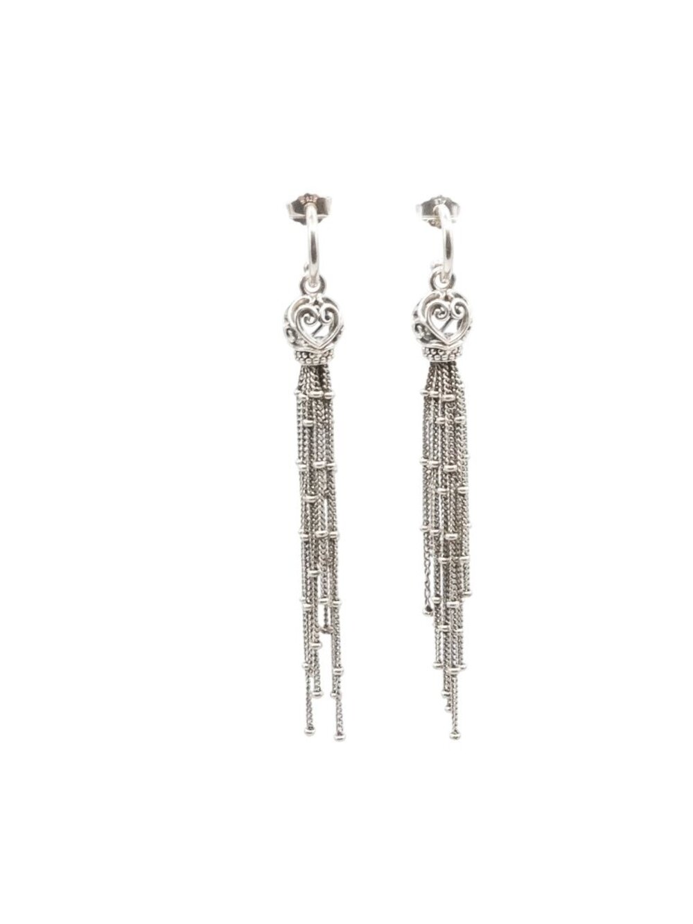 Pandora Enchanted Tassel Dangle Earrings Sterling Silver Retired
